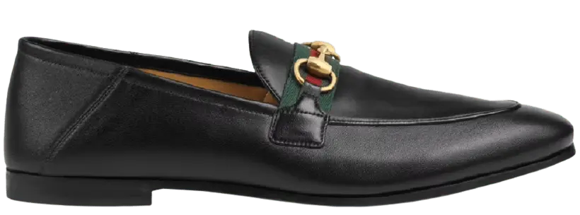 Giày Gucci Men's leather Horsebit loafer with Web 581513-DLCC0-1078