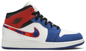 Giày Nike Air Jordan 1 MID SE GS 'Multicolored Swoosh' BQ6931-146