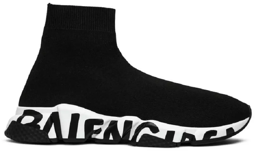 Giày Balenciaga Wmns Speed Trainer 'Black White' 605942 W05GE 1015