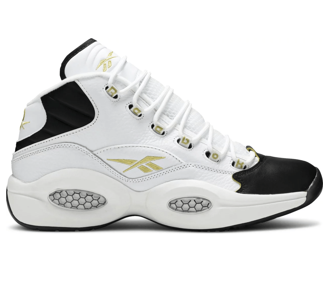 Giày Reebok Question Mid Respect My Shine 'Black Toe Gold' EF7599