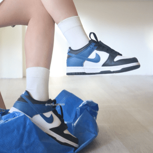 Alternative view of Giày Nike Dunk Low 'White Blue Black' DH9765-104