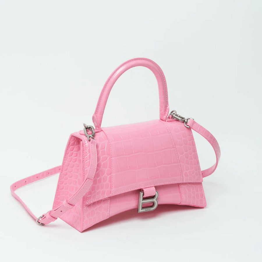 Túi Balenciaga Hourglas Crocodile 'Pink' 5935461LR6Y5812 - Ảnh 2