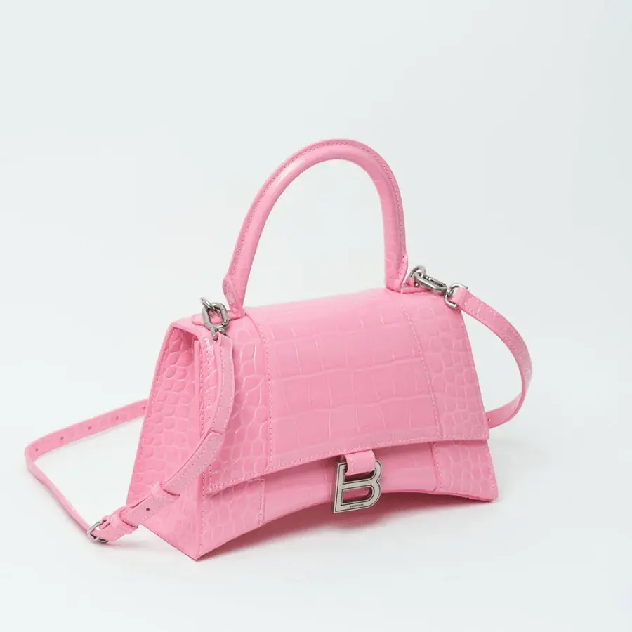 Alternative view of Túi Balenciaga Hourglas Crocodile 'Pink' 5935461LR6Y5812
