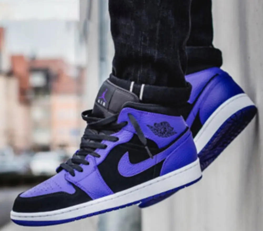 Giày Nike Air Jordan 1 Retro Mid GS 'Dark Concord' 554725-051 - Ảnh 3