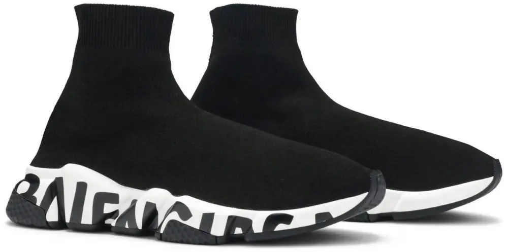 Giày Balenciaga Speed Trainer 'Graffiti Black White' 605972-W05GE-1015 - Ảnh 5