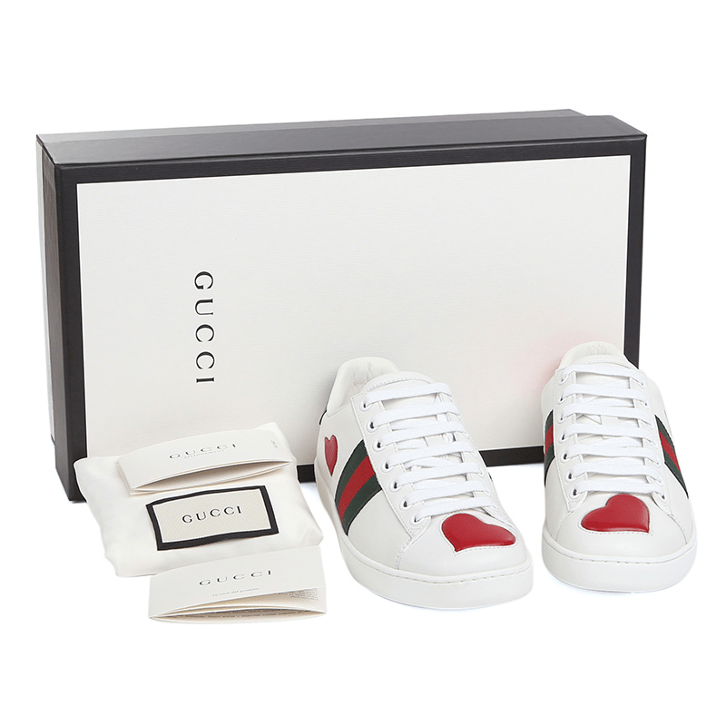 Giày Gucci Wmns Ace Low 'Heart' 435638-A38M0-9074 - Ảnh 3
