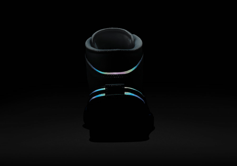 Giày Nike Air Jordan 1 Mid 'Iridescent Reflective White' CK6587-100 - Ảnh 4