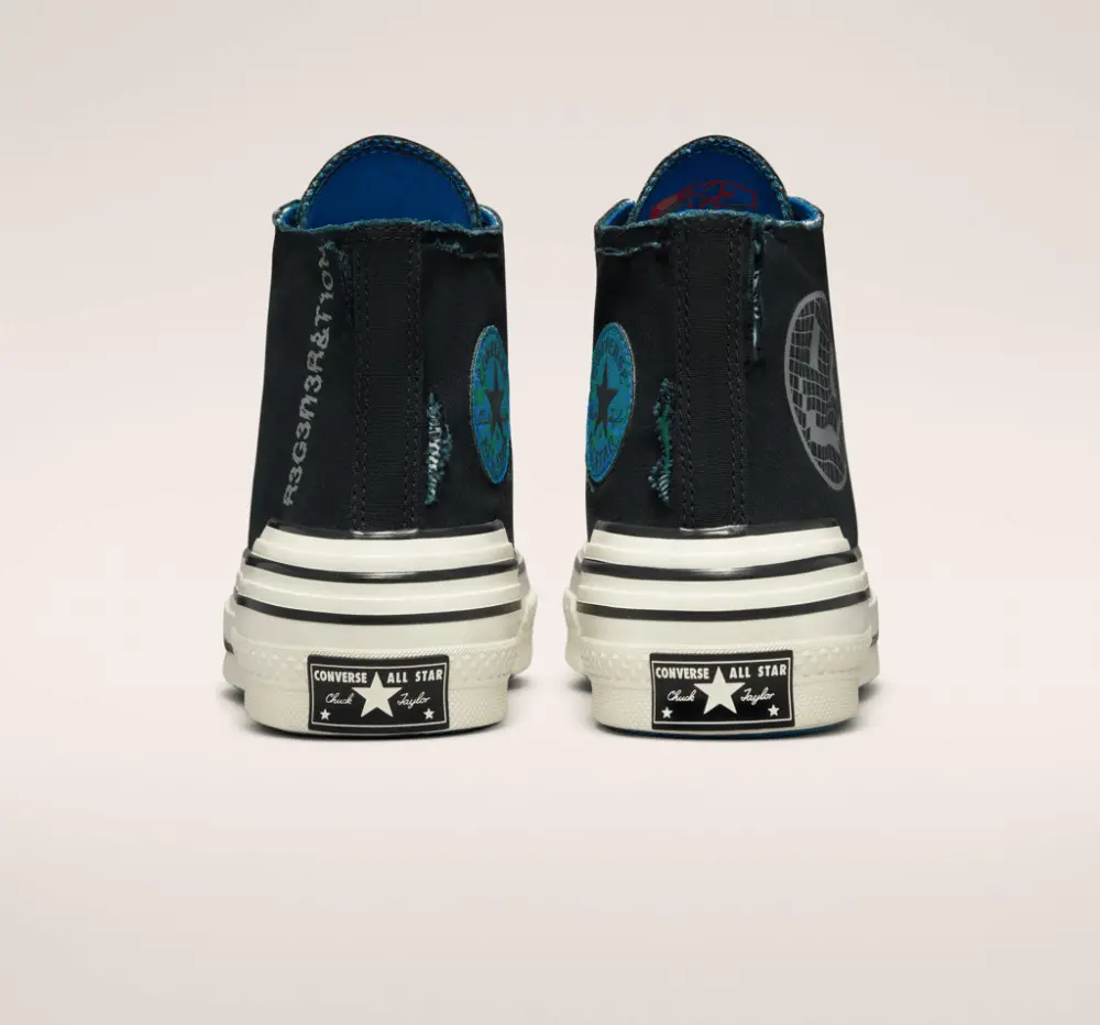 Giày Converse Chuck 70 Hacked Heel High 'Black Blue' A02407C - Ảnh 7