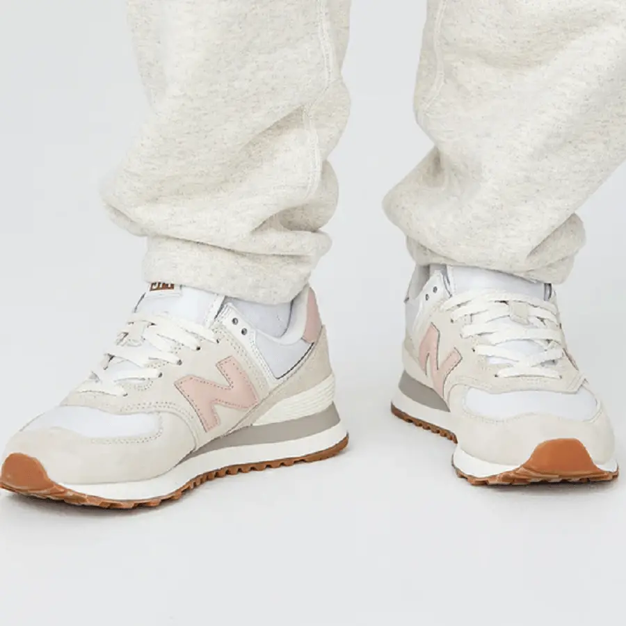 Alternative view of Giày New Balance 574 'White Pink Gum' U574RE2