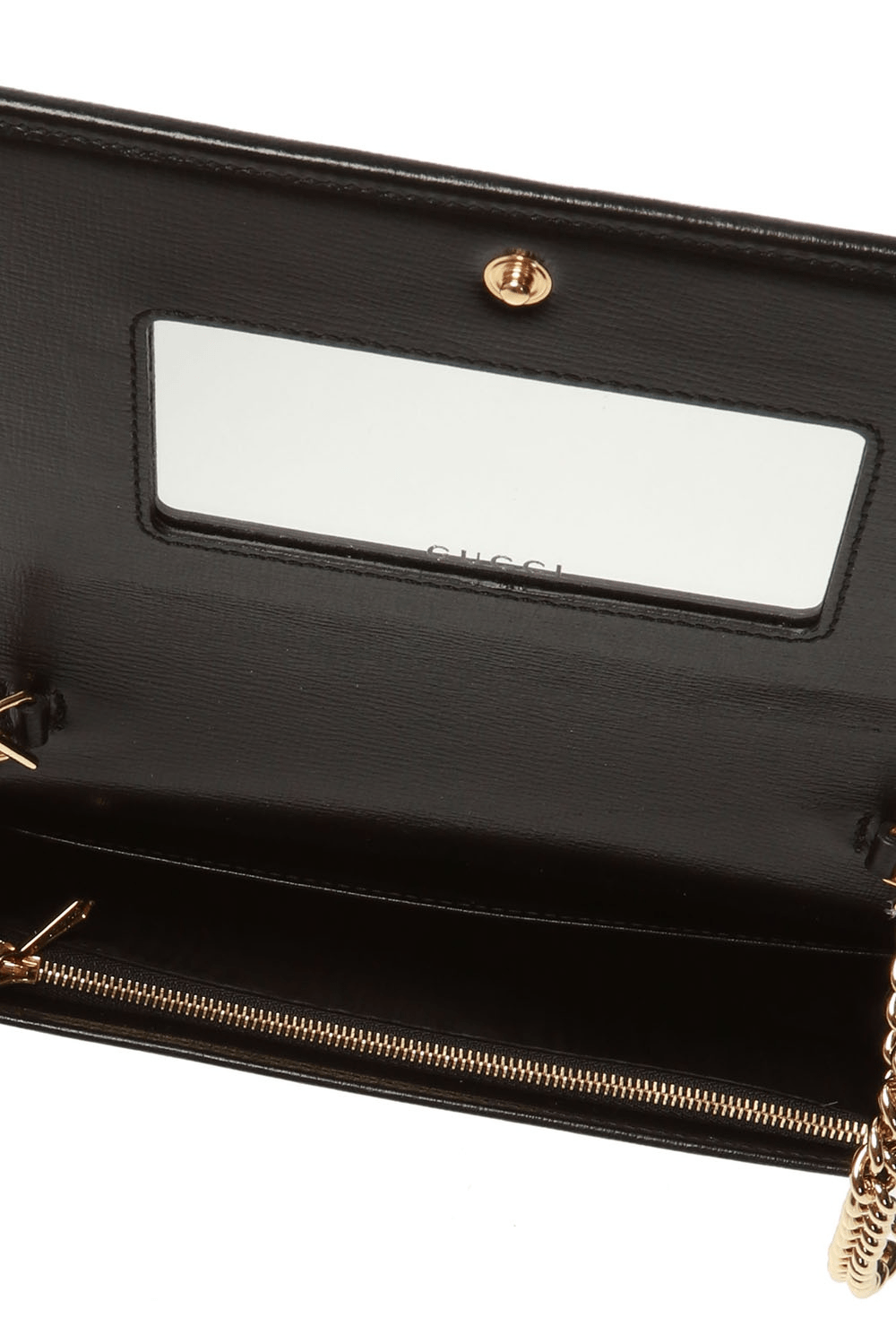 Túi Gucci GG Plaque Chain Wallet Black 598549 1DB0X 1000 - Ảnh 4