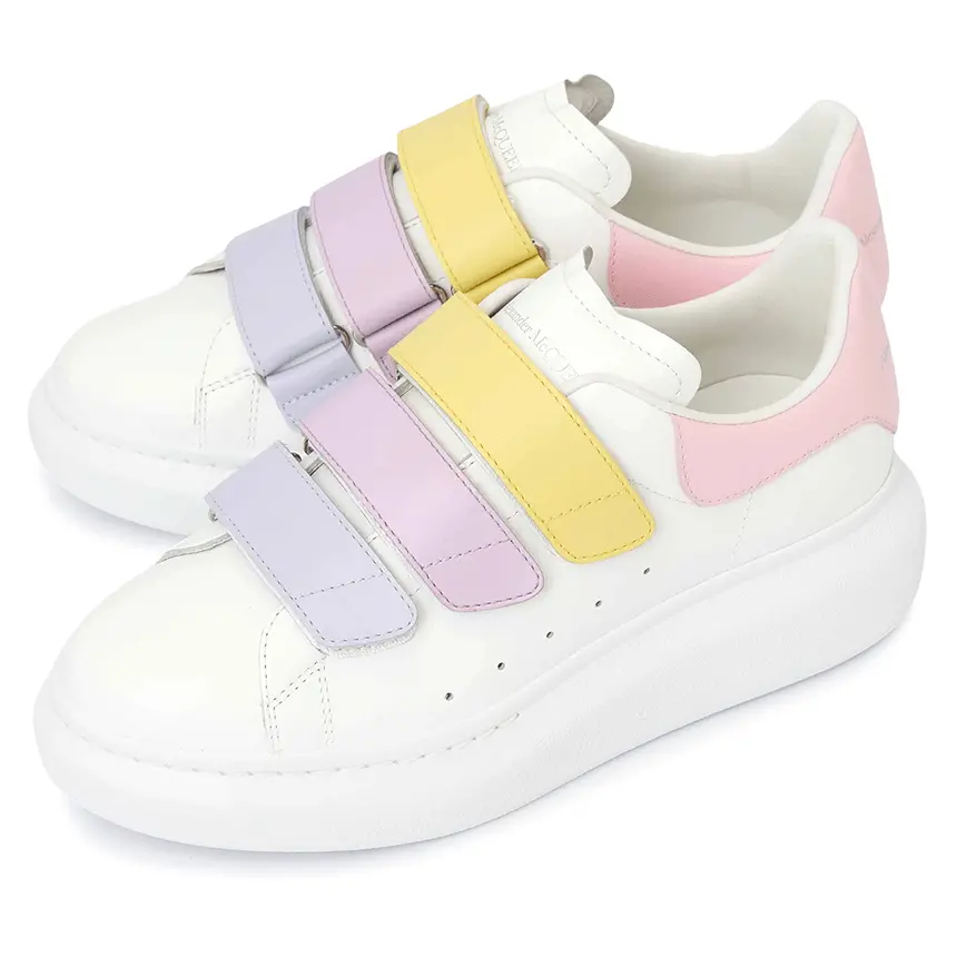 Giày Alexander Mcqueen Oversole Triple Strap 'White' 697105-WIBNN-9035 - Ảnh 4