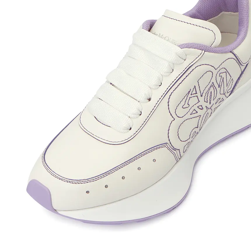 Alternative view of Giày Alexander Mcqueen Sprint Runner 'White' 687995-WIC9K-8888