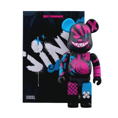 Mô hình Bearbrick × LOL Jinx 100% & 400% - Ảnh 2