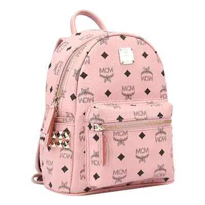 Balo MCM Stark Backpack With Studs 'Pink' MMK7AVE41PZ001 - Ảnh 3