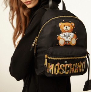 Alternative view of Balo Moschino Christmas Teddy Logo Print ‘Black’ A-7699-8260-155