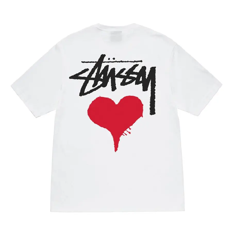 Alternative view of Áo Stusy Stock Heart  T-shirt 'White'