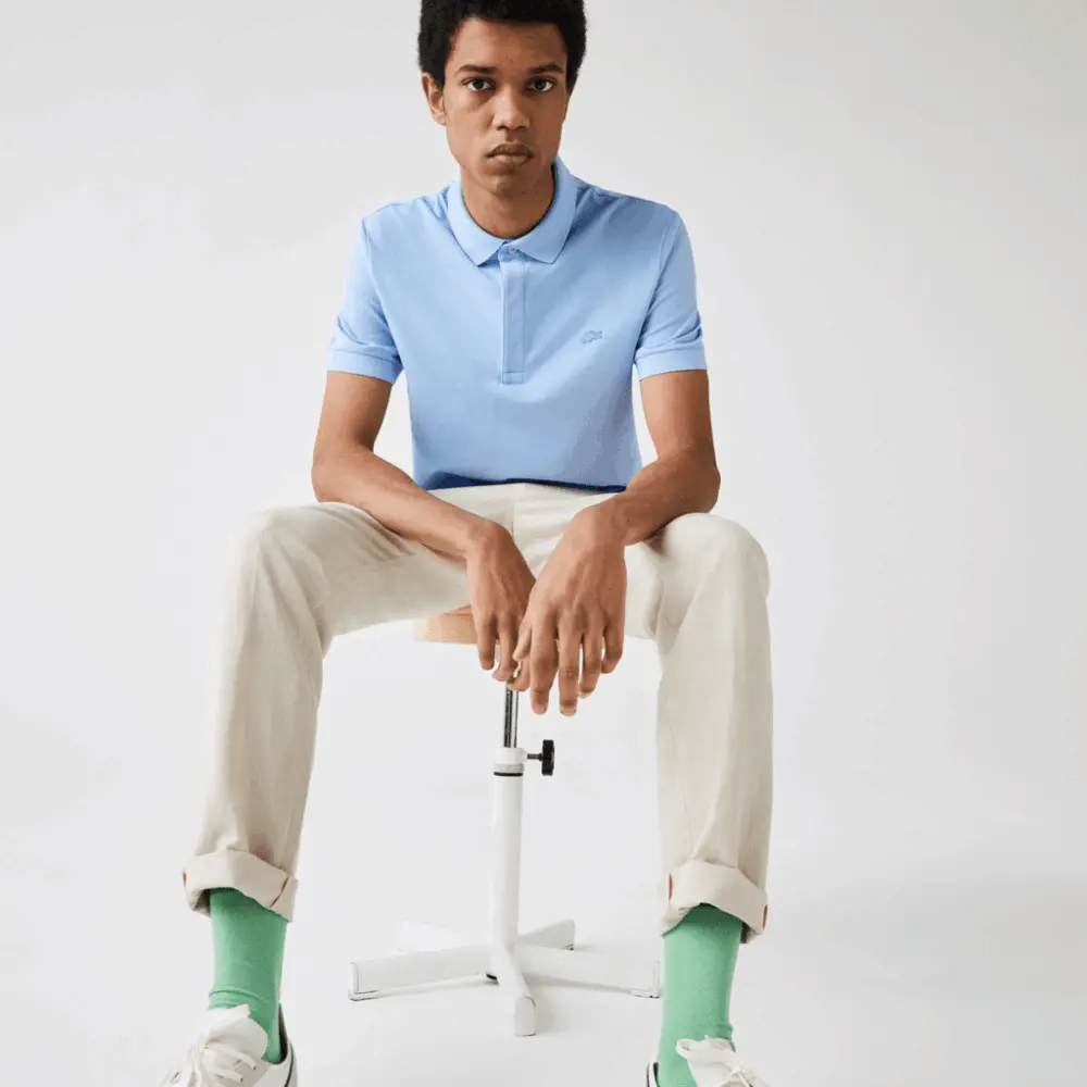 Alternative view of Áo Lacoste Paris Cotton Piqué Polo Shirt 'Blue' PH5522-FSL