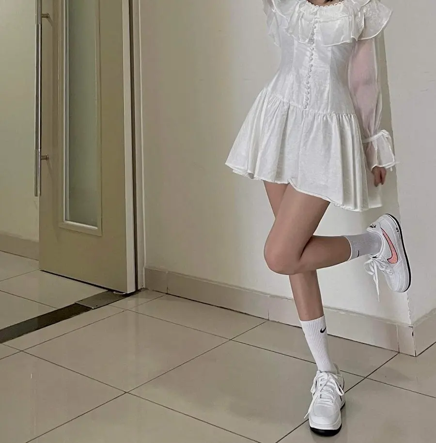 Giày Nike Air Force 1 Impact Next Nature GS 'White Doll' DZ6307-100 - Ảnh 8