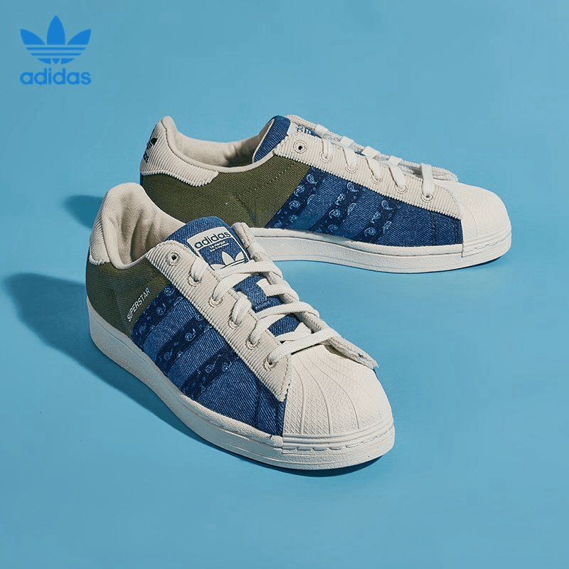 Giày Adidas Superstar Blue Green H04295 - Ảnh 5