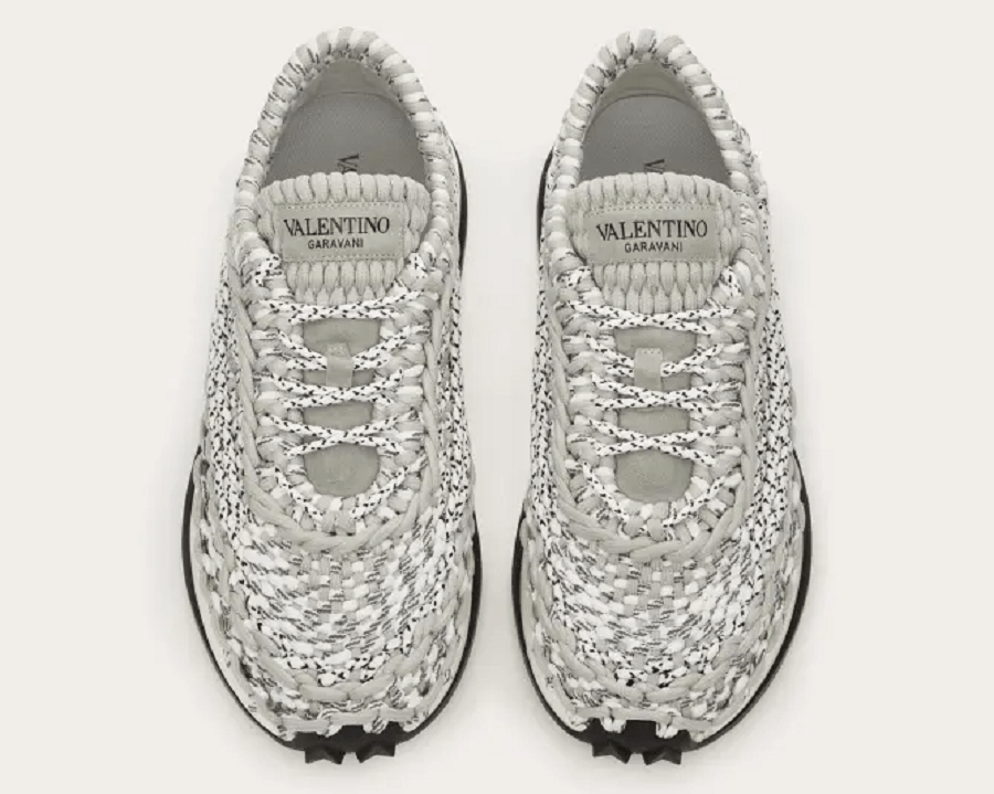 Giày Valentino Crochet Sneakers 'Grey' VY0S0E41ZXBGD0 - Ảnh 3