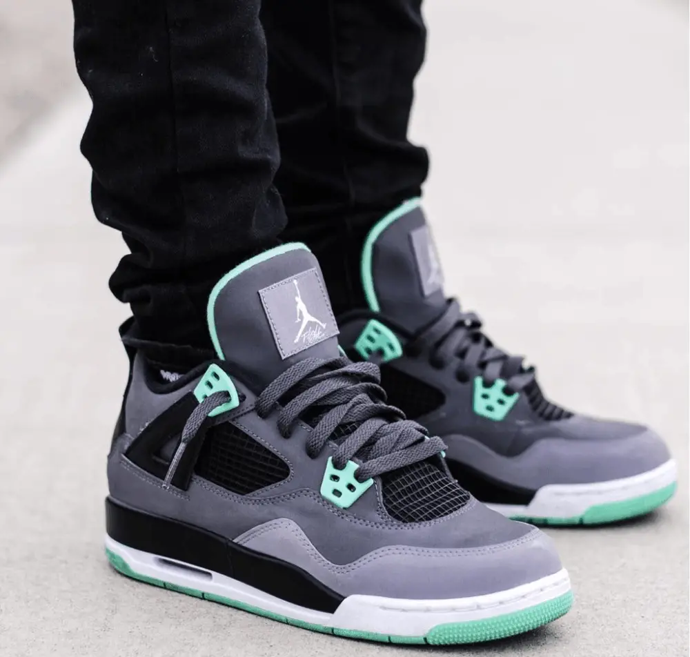 Giày Nike Air Jordan 4 Retro GS 'Green Glow' 408452-033 - Ảnh 4