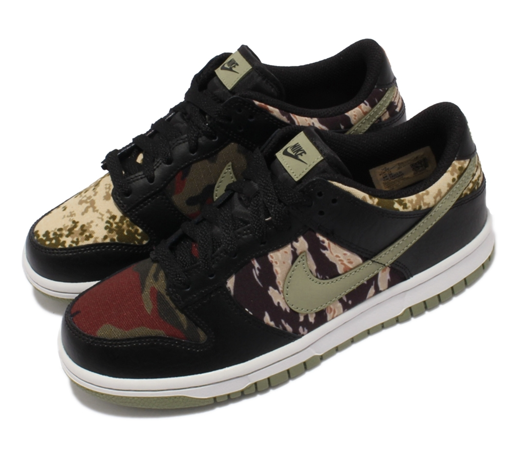 Giày Nike Dunk Low SE GS 'Black Multi-Camo' DB1909-001 - Ảnh 4