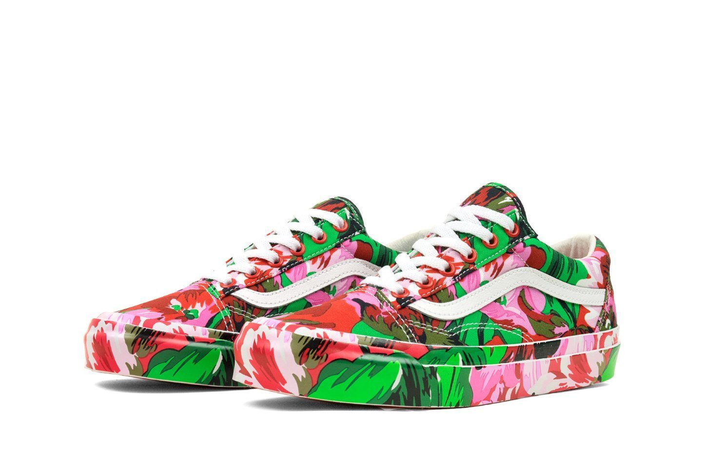 Giày Kenzo x Vans OG Old Skool LX "Floral Red" VN0A4P3X02G - Ảnh 2