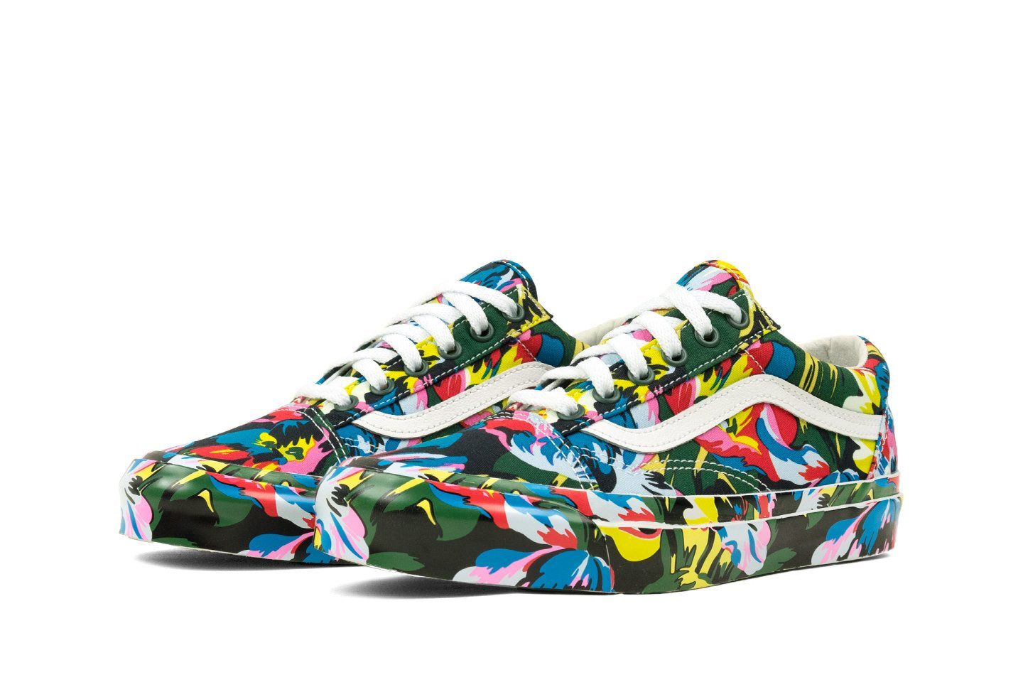 Giày Kenzo x Vans OG Old Skool LX "Floral Green" VN0A4P3X02H - Ảnh 2