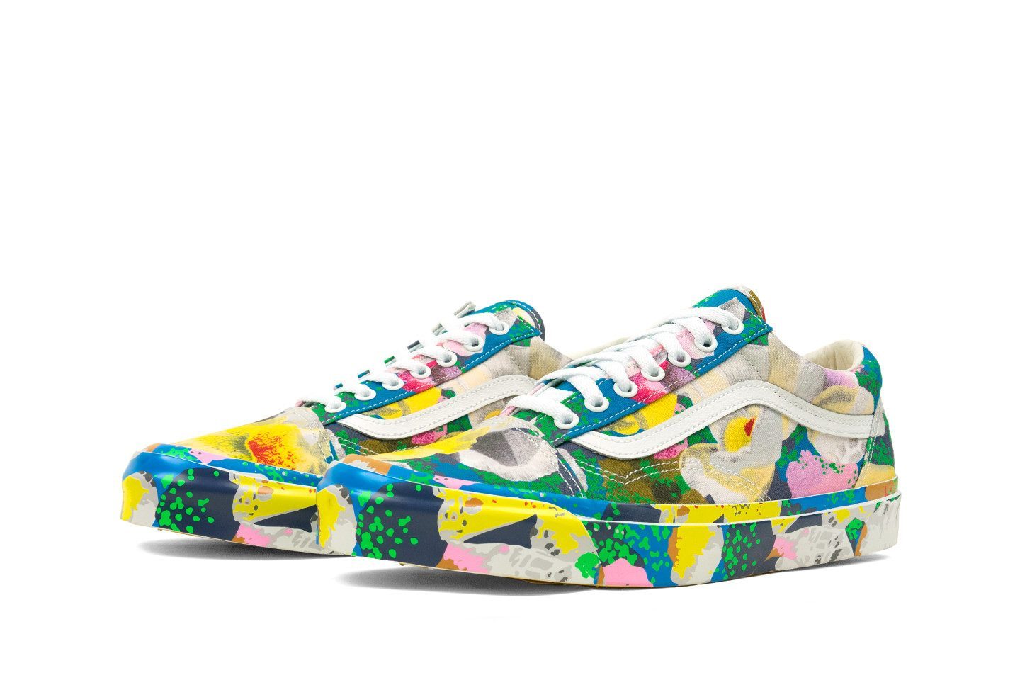 Giày Kenzo x Vans OG Old Skool LX "Floral Yellow" VN0A4P3X01H - Ảnh 3