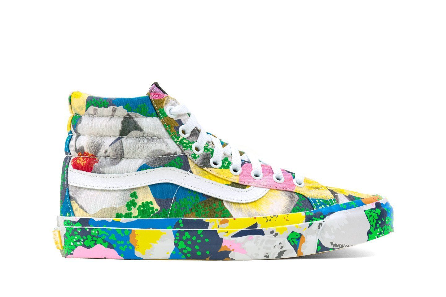 Giày Kenzo x Vans OG Sk8-Hi LX "Floral Yellow" VN0A4BVB01H - Ảnh 3