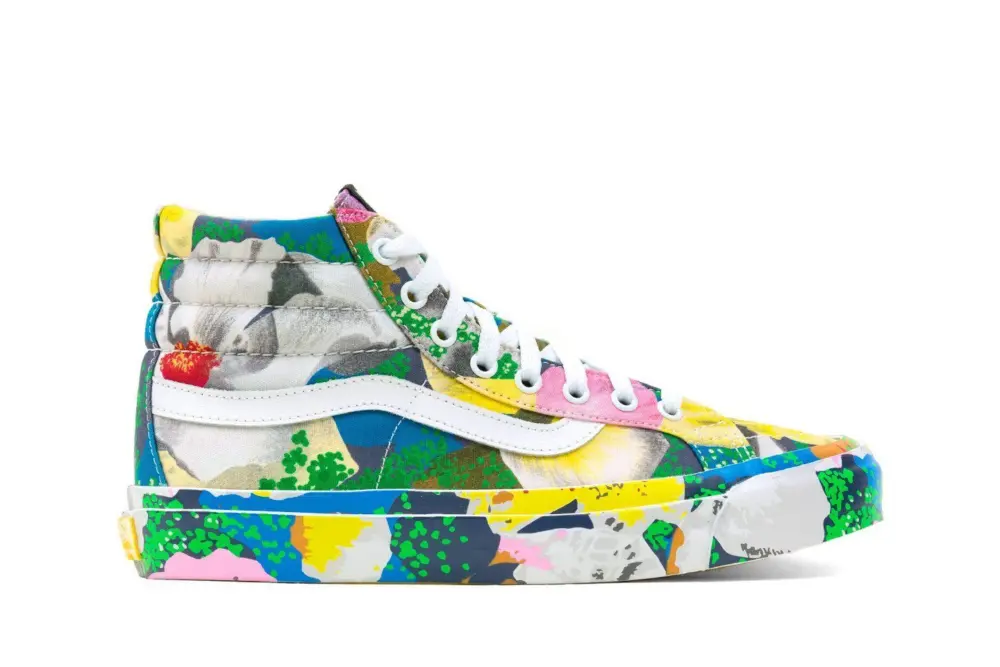 Giày Kenzo x Vans OG Sk8-Hi LX "Floral Yellow" VN0A4BVB01H - Ảnh 3