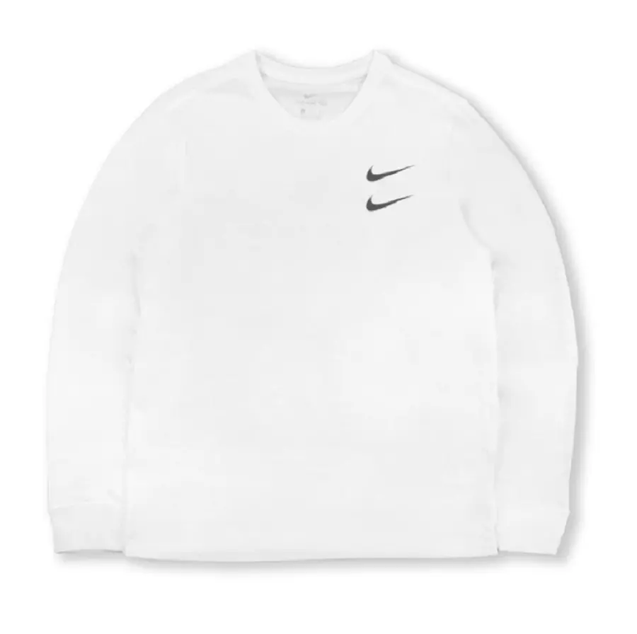 Áo Nike Double Swoosh Longsleeve White
