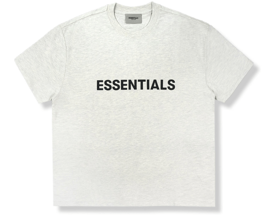 Áo Fear Of God Essentials 3D Silicon Applique Boxy T-Shirt Oatmeal FOG-ES3SABT