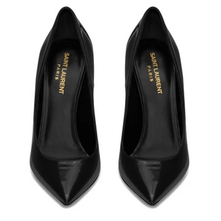Giày Saint Laurent Opyum Pumps Patent Leather With Gold-Tone Heel 4720110NPKK1000 - Ảnh 3