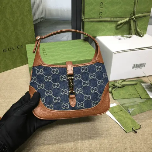Túi Gucci Blue Jackie 1961 Mini Cross Body Bag 637092-2KQGG-8375 - Ảnh 3