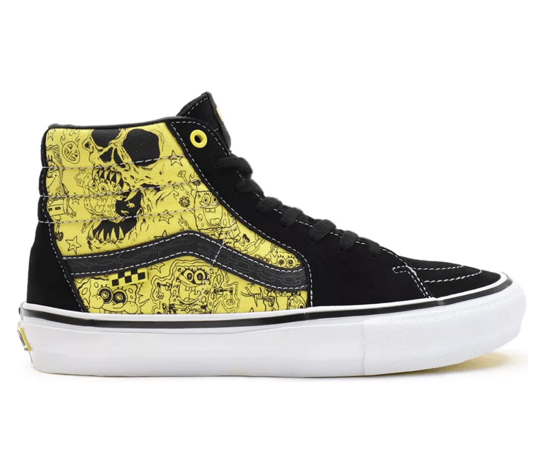 Giày Vans Skate Sk8-Hi x SpongeBob 'Black Yellow' VN0A5FCCZAU1