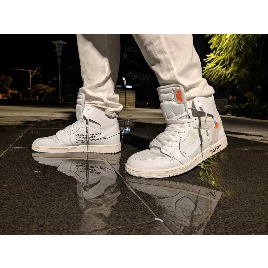 Giày Nike Jordan 1 Retro High Off-White White AQ0818-100 - Ảnh 3