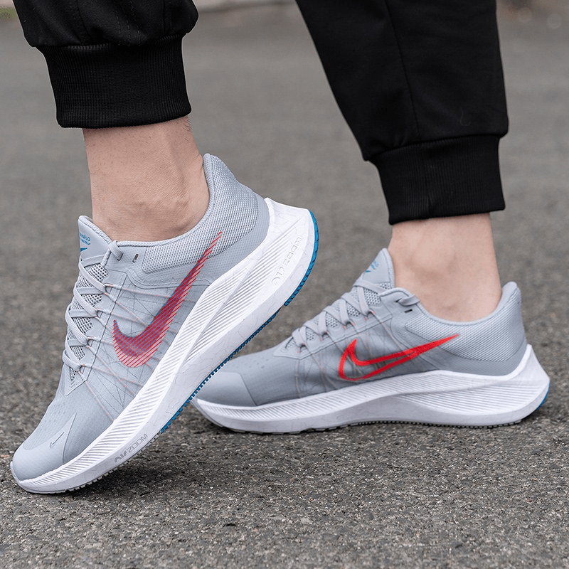 Giày Nike Winflo 8 'Wolf Grey Bright Crimson' CW3419-004 - Ảnh 3