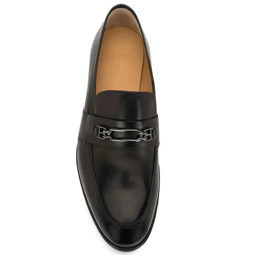 Giày Bally Leather Wesper Penny Loafers 'Black' 6234186 - Ảnh 4
