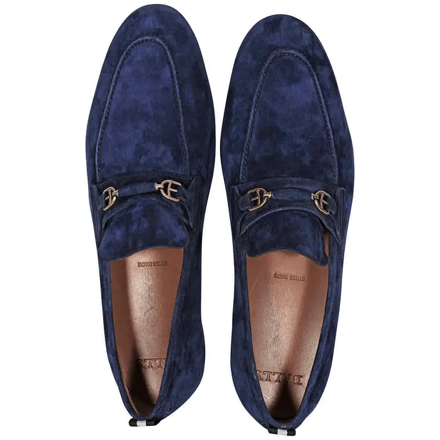 Alternative view of Giày Bally Plintor Bit Suede Loafer 'Ink' 6223008