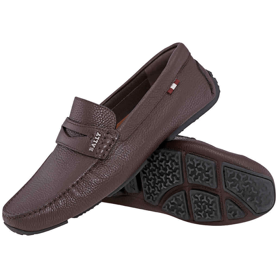 Giày Bally Pavel Leather Penny Loafers 'Brown' 6234455 - Ảnh 2