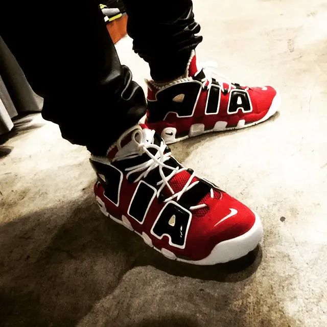 Alternative view of Giày Nike Air More Uptempo GS 'Varsity Red' 415082-600
