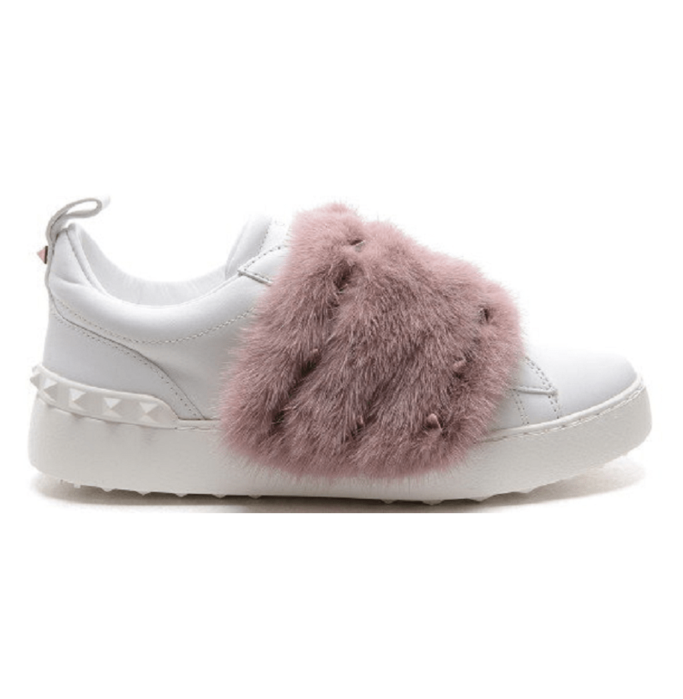 Giày Valentino Mink Fur Sneakers NW0S0E11-UEW-0EB