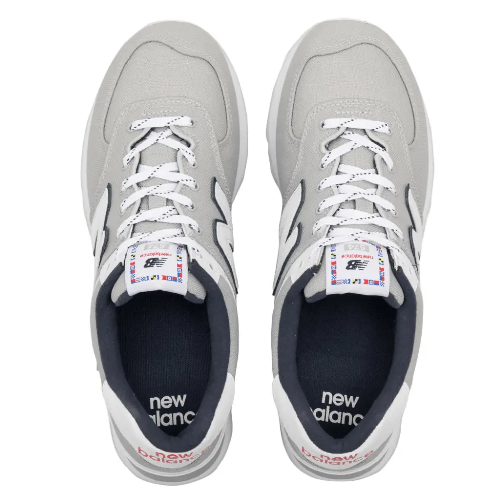 Giày New Balance 574 Linen Fog White ML574SOO - Ảnh 4