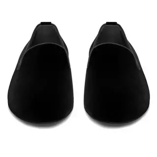 Giày Saint Laurent Smoking 15 Slippers In Velvet 'Black' 485147GVO001000 - Ảnh 4