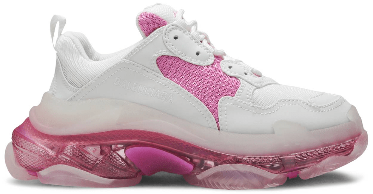 Giày Balenciaga Wmns Triple S Clear Sole Trainer White Pink 544351 W09ON 9025