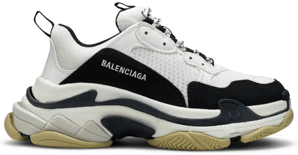 Giày Balenciaga Triple S Sneaker White Black 536737 W09OM 9058