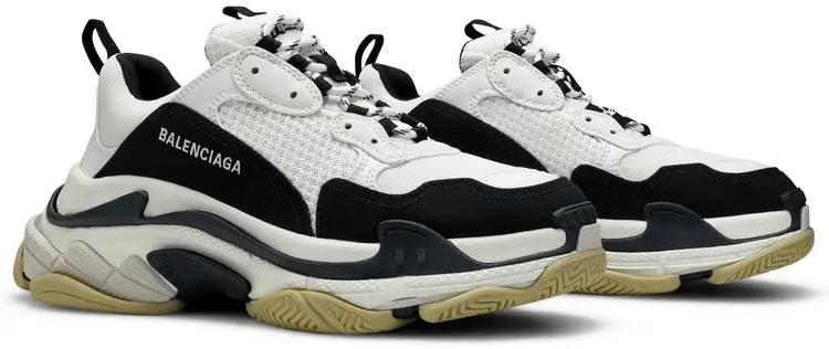 Giày Balenciaga Triple S Sneaker White Black 536737 W09OM 9058 - Ảnh 3