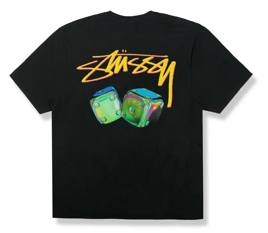 Alternative view of Áo Stussy Irisdescent Dice Black Tee