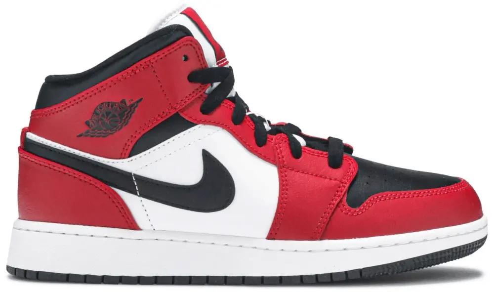 Giày Nike Air Jordan 1 Mid GS 'Chicago Black Toe' 554725-069